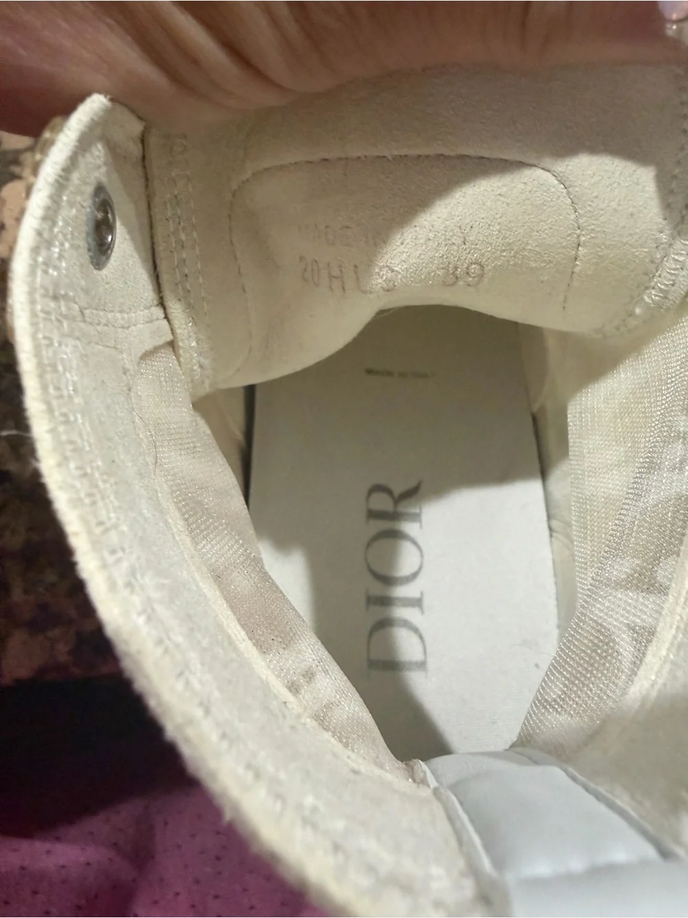 Dior Oblique Translucent High Top Sneakers Size 39/8